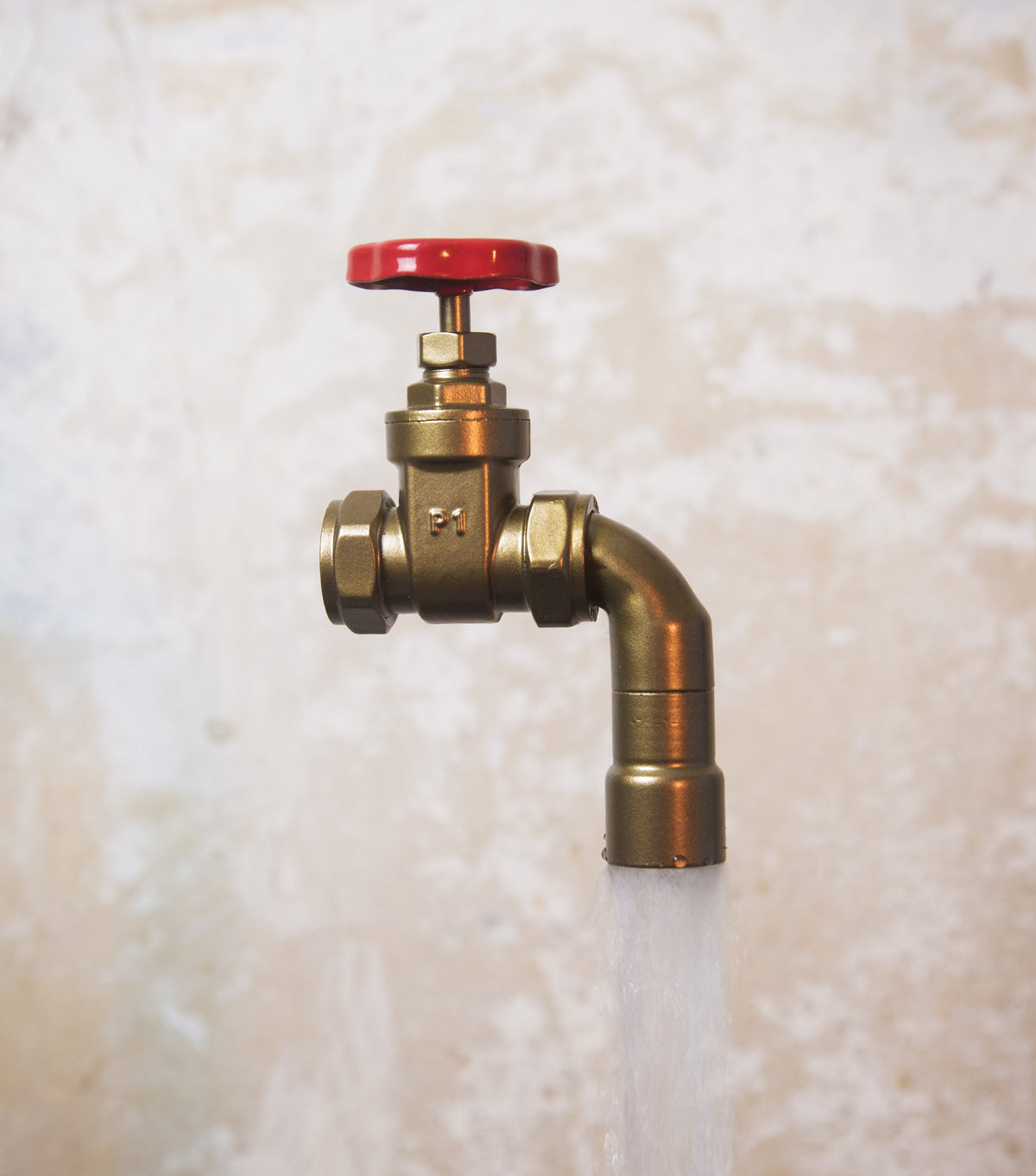 The Wheel | Gate Valve Floating Tap Water Feature | Handmade in UK